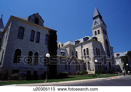 Stock Image -  university, college, Manhattan, Flint Hills, KS, Kansas, Administration Building, Anderson Hall, on the campus of Kansas State University. Fotosearch