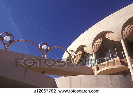 Stock Image -  university, college, Tempe, ASU, Arizona, AZ, Grady Gammage Center for the Performing Arts at Arizona State University in Tempe.. Fotosearch