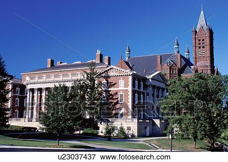 Stock Photo -  university, Syracuse, New York, NY, Maxwell Building on the Syracuse University campus.. Fotosearch