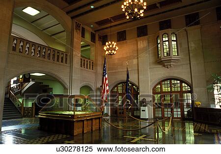 Stock Photography -  university, West Lafayette, Purdue University, IN, college, Indiana, Interior of Memorial Union on the campus of Purdue University.. Fotosearch