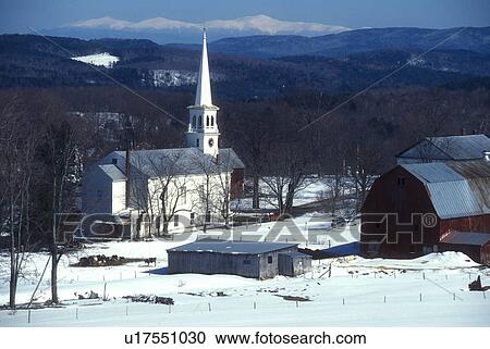 Vermont, Peacham, VT, Scenic view of the village of Peacham with red barn and the Congregational Church. View Large Photo Image Stock Image - Vermont, Peacham, VT, Scenic view of the village of Peacham with red barn and the Congregational Church. . Fotosearch