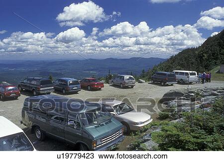 Stock Image -  Vermont, VT, Scenic view from the parking lot of the Stowe Auto Road on Mt. Mansfield in Stowe . Fotosearch