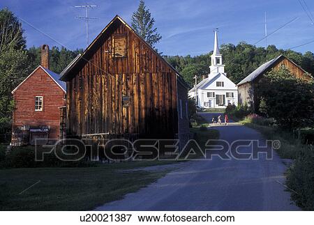 Vermont, VT, Waits River, scenic village, country road, rustic barns. View Large Photo Image Stock Photo - Vermont, VT, Waits River, scenic village, country road, rustic barns.. Fotosearch