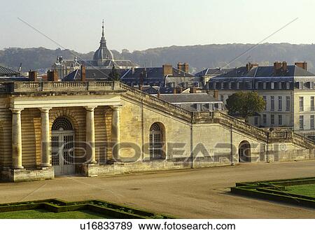 Versailles, palace, France, Paris, Ile de France, Yvelines, Europe, View of the town of Versailles from Chateau de Versailles View Large Photo Image Stock Photo - Versailles, palace, France, Paris, Ile de France, Yvelines, Europe, View of the town of Versailles from Chateau de Versailles. Fotosearch