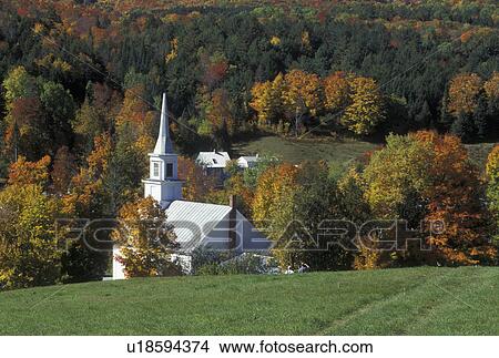 village, church, fall, Waits River, VT, Vermont, Scenic view of the village of Waits River in the autumn. View Large Photo Image Picture - village, church, fall, Waits River, VT, Vermont, Scenic view of the village of Waits River in the autumn.. Fotosearch