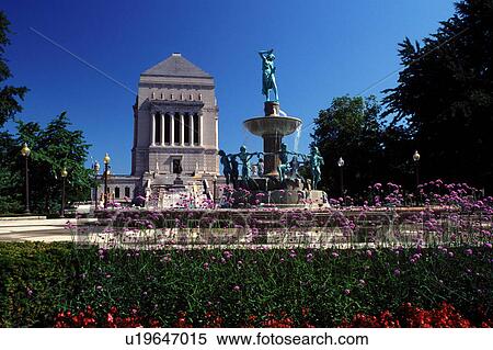 Stock Photography -  war memorial, Indianapolis, IN, Indiana, Indiana World War Memorial at the War Memorial Plaza in downtown Indianapolis.. Fotosearch