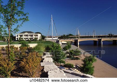 Wichita, KS, Kansas, Wichita Boathouse and Arkansas River Museum along the Big Arkansas River. View Large Photo Image Picture - Wichita, KS, Kansas, Wichita Boathouse and Arkansas River Museum along the Big Arkansas River.. Fotosearch