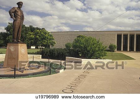 Abilene, KS, Dwight D. Eisenhower, Kansas, Statue of Dwight D. Eisenhower outside the Eisenhower Presidential Library at the Eisenhower Center in Abilene. View Large Photo Image Stock Photo - Abilene, KS, Dwight D. Eisenhower, Kansas, Statue of Dwight D. Eisenhower outside the Eisenhower Presidential Library at the Eisenhower Center in Abilene.. Fotosearch