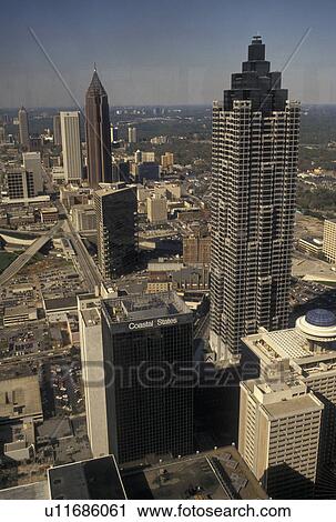 aerial view, Atlanta, GA, Georgia, Aerial view of downtown Atlanta from the Westin Peachtree Plaza Hotel. View Large Photo Image Stock Image - aerial view, Atlanta, GA, Georgia, Aerial view of downtown Atlanta from the Westin Peachtree Plaza Hotel.. Fotosearch