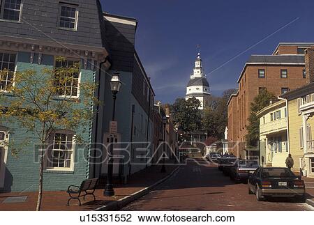 Annapolis, MD, Maryland, Downtown Annapolis and State House in background. View Large Photo Image Stock Image - Annapolis, MD, Maryland, Downtown Annapolis and State House in background.. Fotosearch