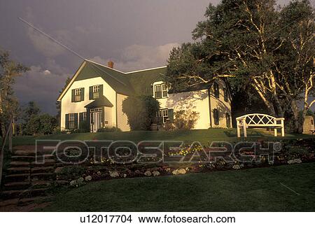 Picture -  Anne of Green Gables, Prince Edward Island, Cavendish, Canada, P. E. I Green Gables House in Cavendish on Prince Edward Island.. Fotosearch
