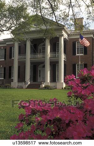 Stock Photo -  antebellum, Natchez, MS, Mississippi, Spring Pilgrimage at the Auburn House at The Natchez Pilgrimage. . Fotosearch