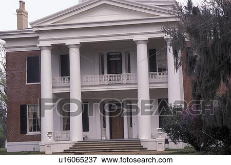 Stock Photo -  antebellum, Natchez, MS, Mississippi, Melrose Estate a Greek Revival and Georgian mansion at Natchez National Historical Park.. Fotosearch