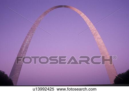 arch, Gateway Arch, St. Louis, MO, Missouri, The Gateway Arch, Jefferson National Expansion Memorial, in Saint Louis at sunset. Gateway to the West. View Large Photo Image Stock Photography - arch, Gateway Arch, St. Louis, MO, Missouri, The Gateway Arch, Jefferson National Expansion Memorial, in Saint Louis at sunset. Gateway to the West.. Fotosearch