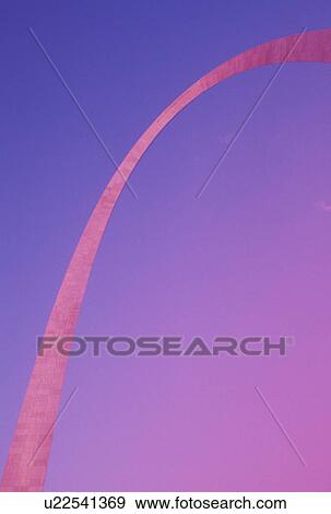 Stock Photo -  arch, St. Louis, MO, Missouri, The Gateway Arch, Jefferson National Expansion Memorial, in Saint Louis. Gateway to the West.. Fotosearch