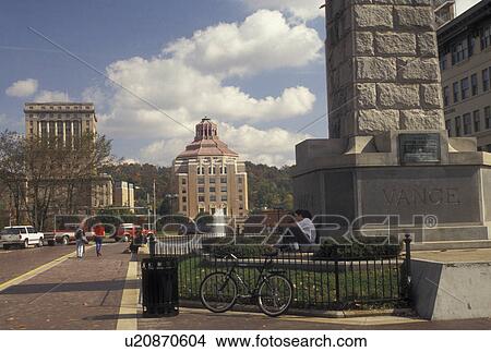 Asheville, NC, North Carolina, City Hall and Vance Memorial in Pack Square in downtown Asheville. View Large Photo Image Picture - Asheville, NC, North Carolina, City Hall and Vance Memorial in Pack Square in downtown Asheville.. Fotosearch