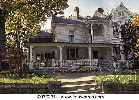 Stock Image -  Asheville, NC, Thomas Wolfe, homestead, North Carolina, Thomas Wolfe Memorial State Historic Site in Asheville.. Fotosearch