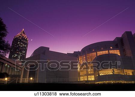 Atlanta, GA, Georgia, The High Museum of Art and IBM Tower at sunset in Atlanta. View Large Photo Image Stock Photo - Atlanta, GA, Georgia, The High Museum of Art and IBM Tower at sunset in Atlanta.. Fotosearch