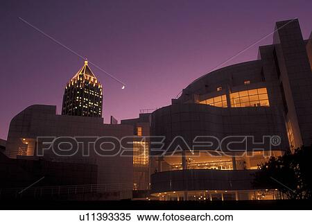 Stock Photography -  Atlanta, GA, Georgia, The High Museum of Art and IBM Tower at sunset in Atlanta.. Fotosearch