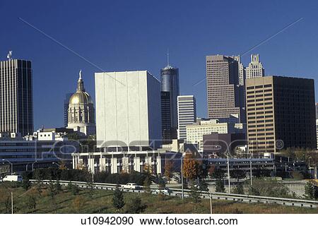 Atlanta, GA, skyline, Georgia, Skyline of downtown Atlanta. View Large Photo Image Stock Image - Atlanta, GA, skyline, Georgia, Skyline of downtown Atlanta.. Fotosearch