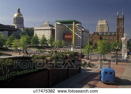 Atlanta, GA, Underground Atlanta, Georgia, Plaza outside World of Coca-Cola Atlanta and Underground Atlanta in downtown Atlanta. Georgia's State Capitol in the background. View Large Photo Image Stock Image - Atlanta, GA, Underground Atlanta, Georgia, Plaza outside World of Coca-Cola Atlanta and Underground Atlanta in downtown Atlanta. Georgia's State Capitol in the background.. Fotosearch