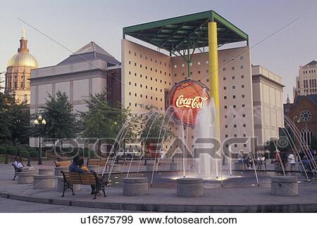 Atlanta, Underground Atlanta, GA, Georgia, Underground Atlanta and World of Coca-Cola in downtown Atlanta. View Large Photo Image Stock Photo - Atlanta, Underground Atlanta, GA, Georgia, Underground Atlanta and World of Coca-Cola in downtown Atlanta. . Fotosearch