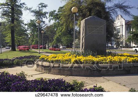 Stock Photo -  Augusta, GA, Georgia, Bicentennial Monument on Broad Street in Augusta in the spring.. Fotosearch