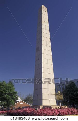 Augusta, GA, Georgia, The Signers' Monument, a fifty-foot obelisk of granite, on Greene Street in Augusta in the spring. View Large Photo Image Stock Photograph - Augusta, GA, Georgia, The Signers' Monument, a fifty-foot obelisk of granite, on Greene Street in Augusta in the spring.. Fotosearch