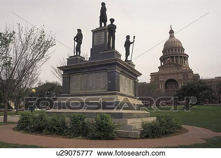 Stock Photo -  Austin, TX, State Capitol, State House, Texas, Confederate Memorial outside the Texas State Capitol Building in the capital city of Austin.. Fotosearch