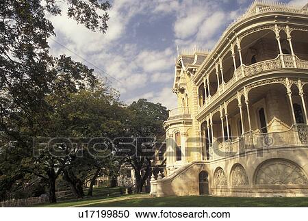 Austin, TX, Texas, John Bremond Mansion a Victorian house with an elaborate wraparound double gallery in Austin. View Large Photo Image Stock Image - Austin, TX, Texas, John Bremond Mansion a Victorian house with an elaborate wraparound double gallery in Austin.. Fotosearch