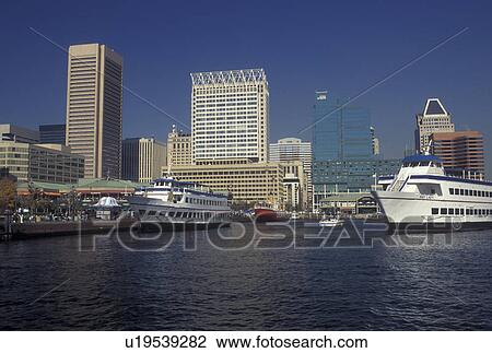 Baltimore, MD, Maryland, Inner Harbor and downtown skyline of Baltimore. View Large Photo Image Stock Image - Baltimore, MD, Maryland, Inner Harbor and downtown skyline of Baltimore.. Fotosearch