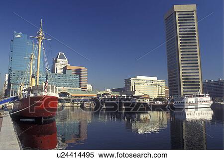 Baltimore, MD, Maryland, Lightship Chesapeake, Inner Harbor in downtown Baltimore. View Large Photo Image Stock Photography - Baltimore, MD, Maryland, Lightship Chesapeake, Inner Harbor in downtown Baltimore.. Fotosearch