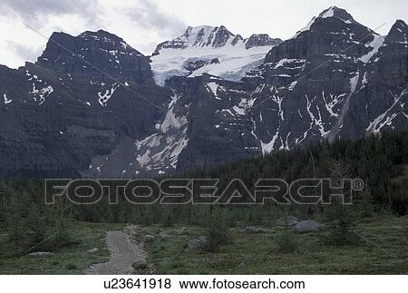 Banff National Park, Canada, Alberta, Canadian Rockies, Scenic view of the Valley of 10 Peaks in Banff National Park in Alberta. View Large Photo Image Stock Photo - Banff National Park, Canada, Alberta, Canadian Rockies, Scenic view of the Valley of 10 Peaks in Banff National Park in Alberta.. Fotosearch