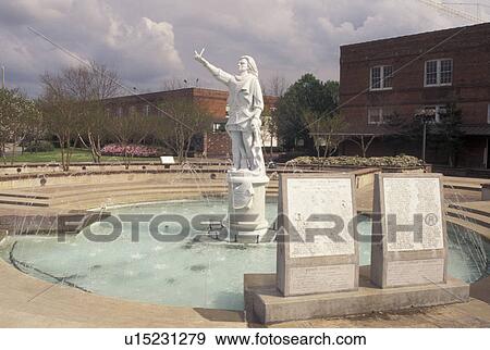 Baton Rouge, Louisiana, LA, Christopher Columbus Statue and fountain at Riverfront Park on the Mississippi River in Baton Rouge. View Large Photo Image Stock Photo -  Baton Rouge, Louisiana, LA, Christopher Columbus Statue and fountain at Riverfront Park on the Mississippi River in Baton Rouge.. Fotosearch