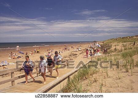 beach, Prince Edward Island National Park, P. E. I Canada, Prince Edward Island, Gulf of St. Lawrence, People enjoying the sun and surf on Cavendish Beach at Prince Edward Island National Park on Prince Edward Island. View Large Photo Image Stock Photo - beach, Prince Edward Island National Park, P. E. I Canada, Prince Edward Island, Gulf of St. Lawrence, People enjoying the sun and surf on Cavendish Beach at Prince Edward Island National Park on Prince Edward Island.. Fotosearch