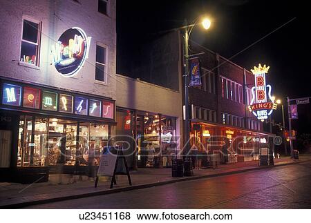Beale Street, neon signs, Memphis, TN, Tennessee, Night life along Beale Street in Memphis. View Large Photo Image Stock Photo - Beale Street, neon signs, Memphis, TN, Tennessee, Night life along Beale Street in Memphis.. Fotosearch