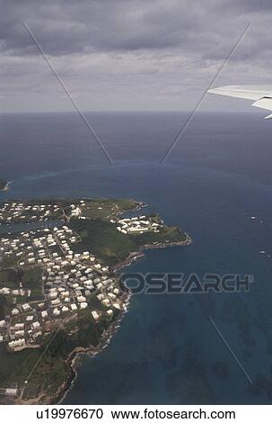Bermuda, Aerial view of Bermuda and the Atlantic Ocean. View Large Photo Image Stock Image - Bermuda, Aerial view of Bermuda and the Atlantic Ocean.. Fotosearch