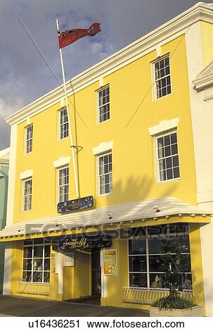 Bermuda, Hamilton, Gift shop along Front Street in the town of Hamilton in Bermuda., View Large Photo Image Stock Image - Bermuda, Hamilton, Gift shop along Front Street in the town of Hamilton in Bermuda., . Fotosearch