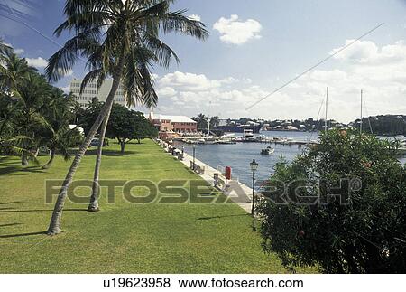 Stock Photo -  Bermuda, Hamilton, Royal Bermuda Yacht Club on Hamilton Harbor in Bermuda., . Fotosearch