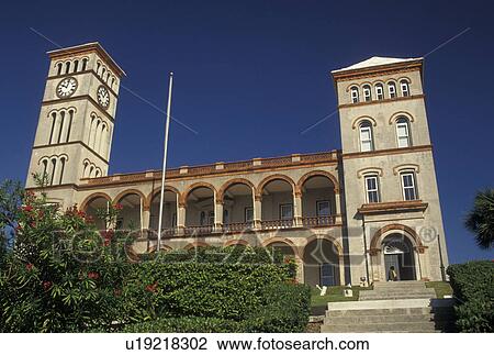 Bermuda, Hamilton, Sessions House the historic Parliament Building in the town of Hamilton in Bermuda., View Large Photo Image Stock Image - Bermuda, Hamilton, Sessions House the historic Parliament Building in the town of Hamilton in Bermuda., . Fotosearch