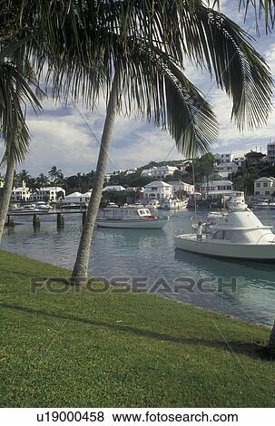 Stock Photo -  Bermuda, Smith's Parish, Boating in Flatt's Inlet in Smith's Parish in Flatts in Bermuda., . Fotosearch