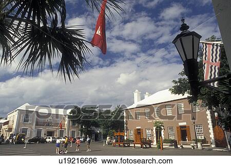 Bermuda, St. George's Parish, King's Square in St George in Bermuda., View Large Photo Image Stock Photograph - Bermuda, St. George's Parish, King's Square in St George in Bermuda., . Fotosearch