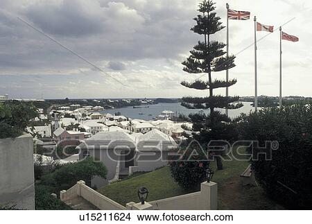 Bermuda, St. George's Parish, Scenic view of St. George and St. George's Harbor from St. George's Club in Bermuda View Large Photo Image Picture - Bermuda, St. George's Parish, Scenic view of St. George and St. George's Harbor from St. George's Club in Bermuda . Fotosearch