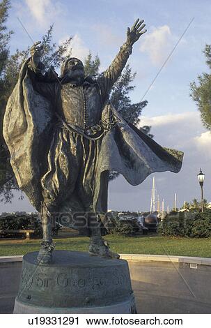 Bermuda, St. George's Parish, Statue of Sir George Somers in St George in Bermuda., View Large Photo Image Stock Image - Bermuda, St. George's Parish, Statue of Sir George Somers in St George in Bermuda., . Fotosearch