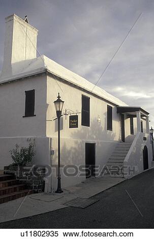 Bermuda, St. George's Parish, Tucker House Museum along Water Street in St George in Bermuda., View Large Photo Image Stock Photography - Bermuda, St. George's Parish, Tucker House Museum along Water Street in St George in Bermuda., . Fotosearch