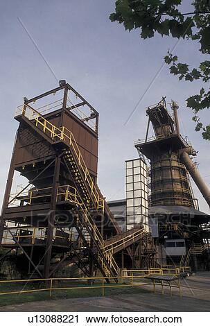 Stock Image -  Birmingham, AL, Alabama, Sloss Furnaces National Historical Landmark in Birmingham.. Fotosearch