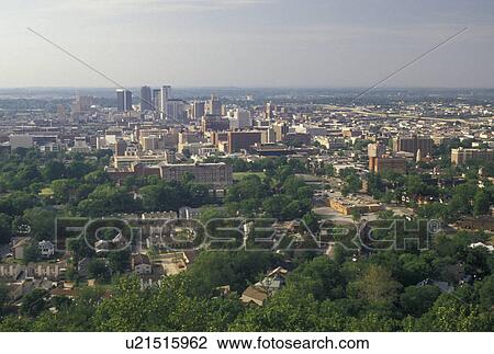 Birmingham, AL, Alabama, View of the city of Birmingham from Vulcan Park. View Large Photo Image Stock Image - Birmingham, AL, Alabama, View of the city of Birmingham from Vulcan Park.. Fotosearch