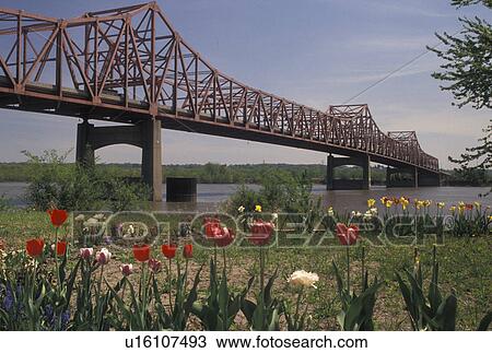 bridge, Illinois River, Peoria, IL, Illinois, View of bridge crossing the Illinois River from Riverfront Park in Peoria in the spring. View Large Photo Image Stock Image - bridge, Illinois River, Peoria, IL, Illinois, View of bridge crossing the Illinois River from Riverfront Park in Peoria in the spring.. Fotosearch