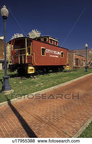 caboose, Selma, Alabama, AL, Little Red Caboose displayed in Lafayette Park in Selma in the spring. View Large Photo Image Stock Photo - caboose, Selma, Alabama, AL, Little Red Caboose displayed in Lafayette Park in Selma in the spring.. Fotosearch