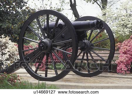 cannon, Athens, GA, Georgia, Double barrelled cannon outside City Hall in Athens in the spring. View Large Photo Image Stock Photo - cannon, Athens, GA, Georgia, Double barrelled cannon outside City Hall in Athens in the spring.. Fotosearch